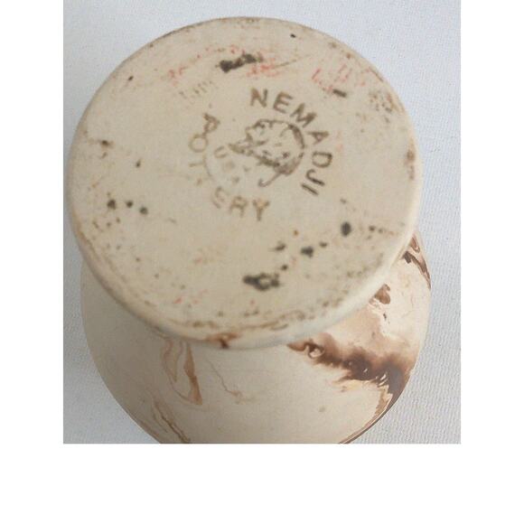 Vintage Nemadji Indian River Art Pottery Swirl Abstract Vase - Picture 5 of 7